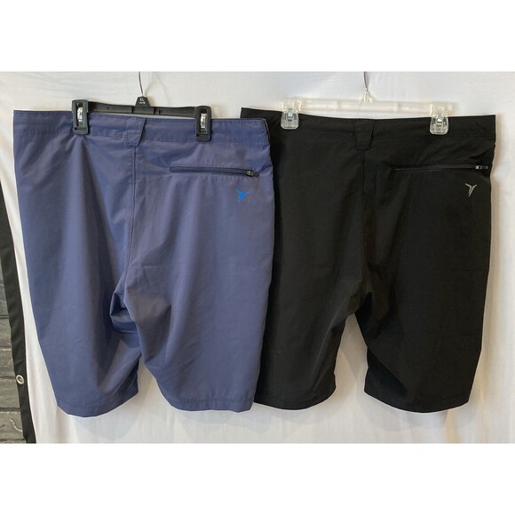 Old Navy Active Shorts Mens Size large Swim Blue Black Trunks 2 Pairs - Picture 10 of 10